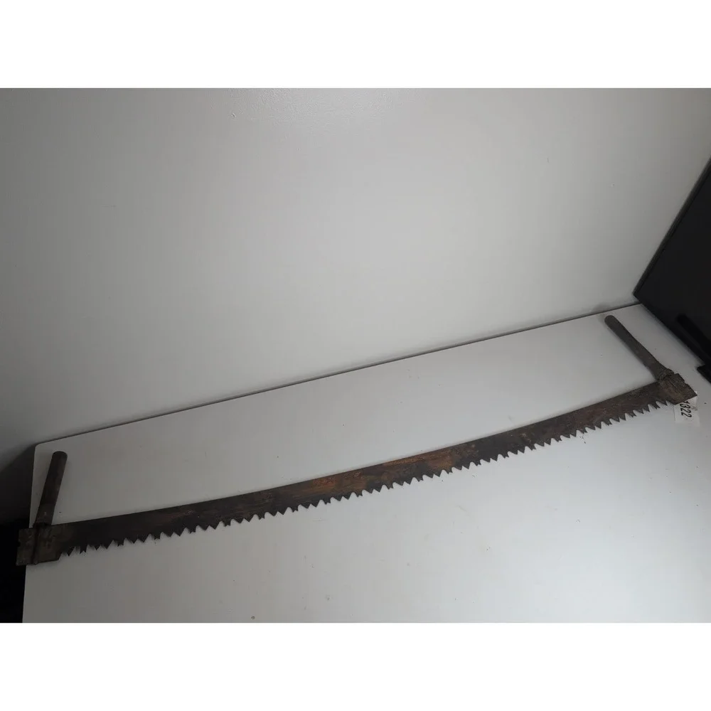 Vintage Antique Two Man Logging Timber Crosscut Saw 66'' Long Blade